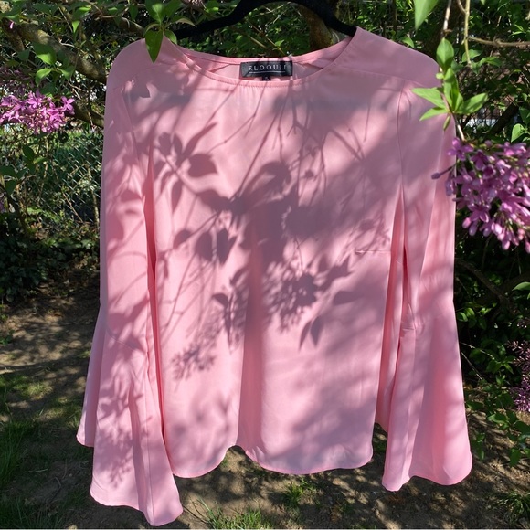 ELOQUII Boho Pink Plus Size 14 Blouse - Picture 6 of 8